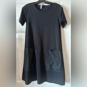 COS Black Short Sleeve A-Line Dress- XS